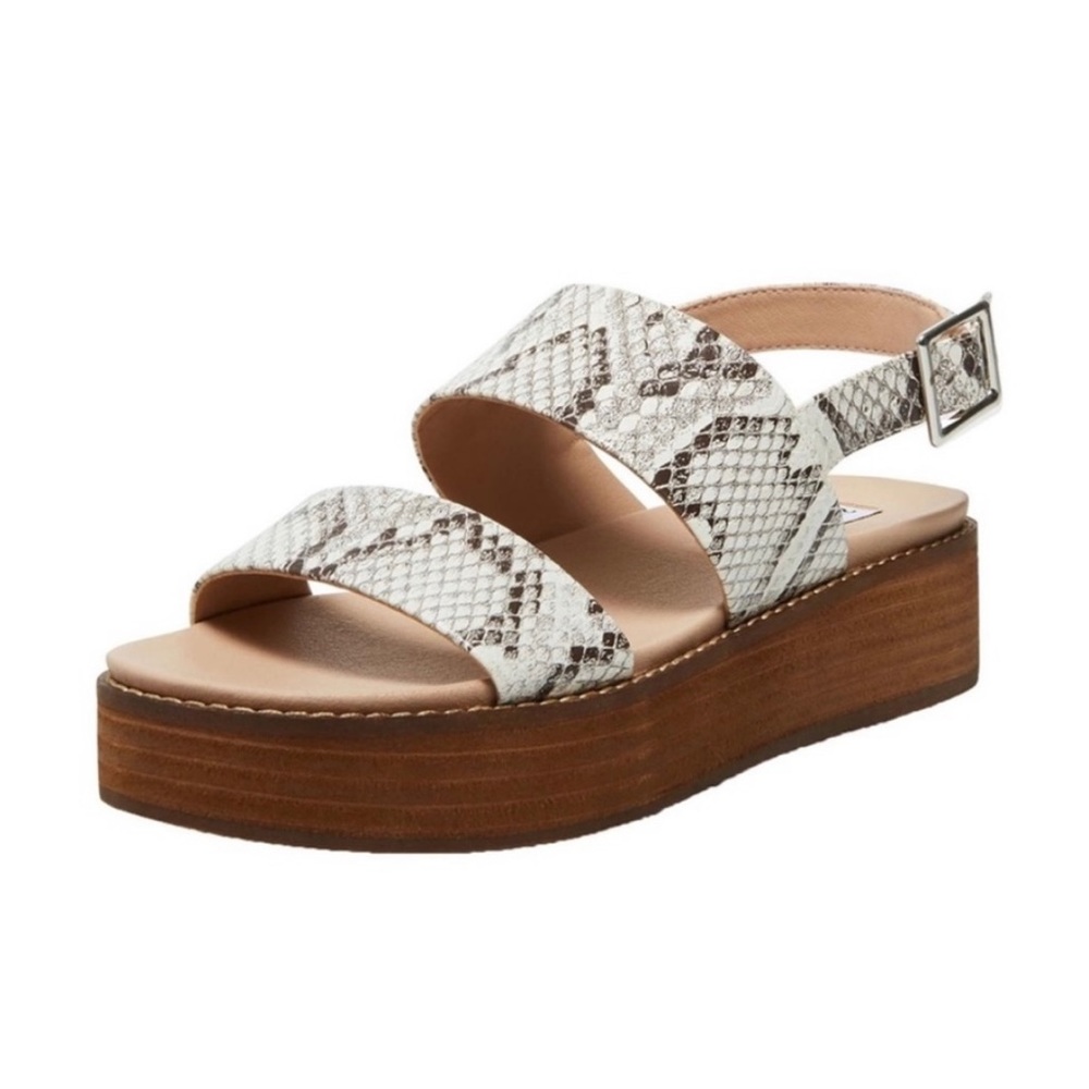 Steve Madden Snakeprint Platform Sandals SZ 6.5